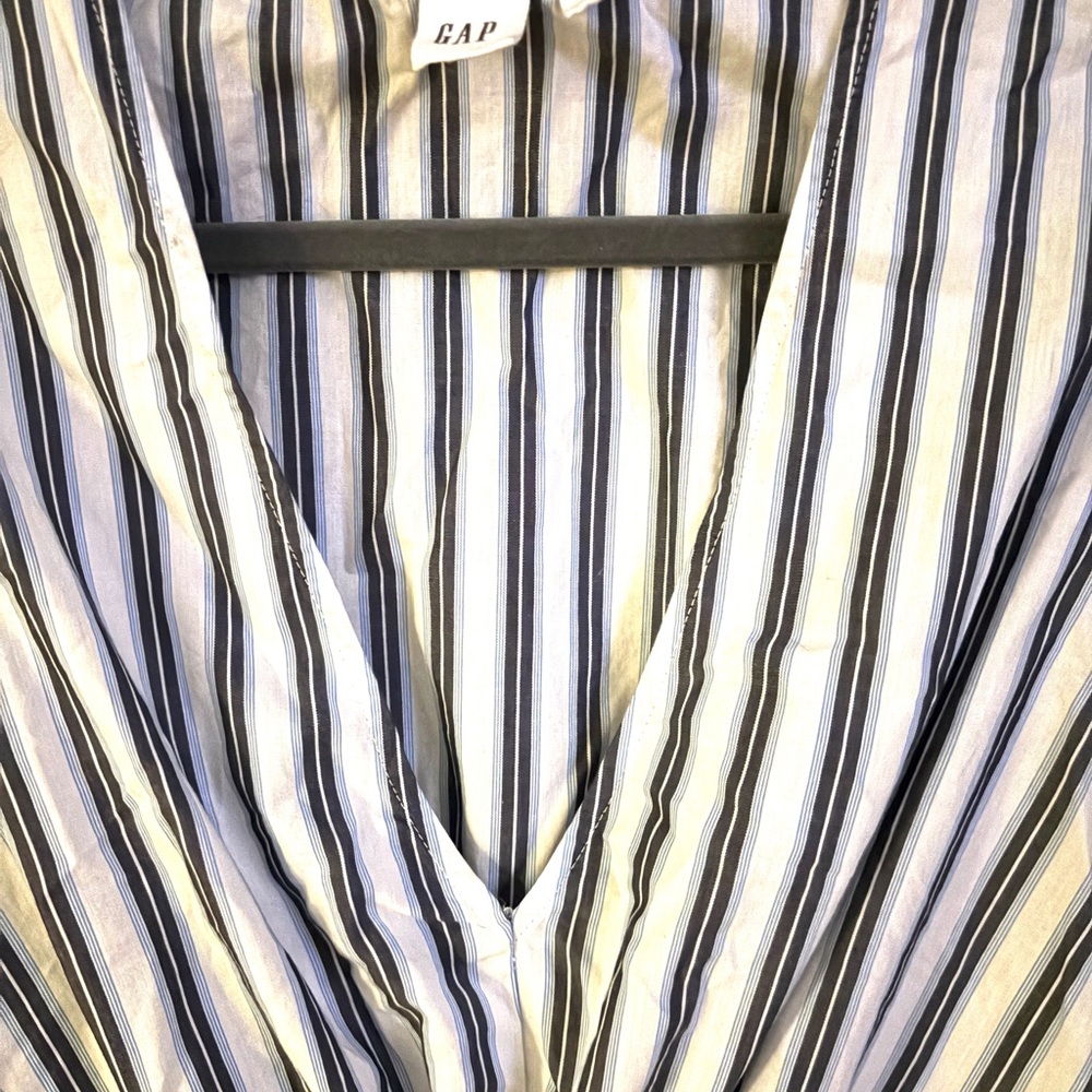 GAP Blue and White Striped Sleeveless Maxi Dress - Picture 7 of 9